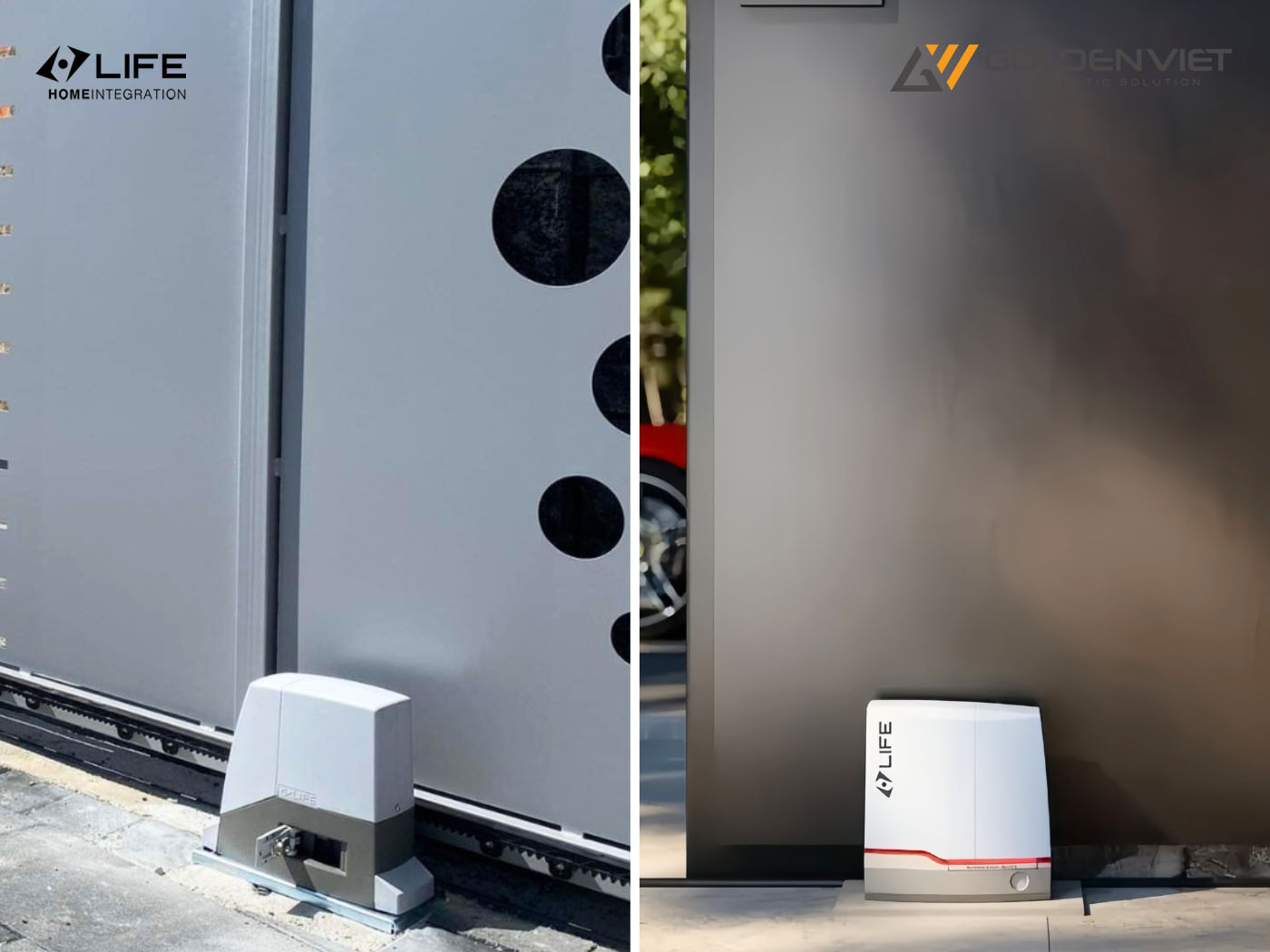 Hai dòng motor cổng trượt Life 24V và 230V đều được sử dụng rộng rãi