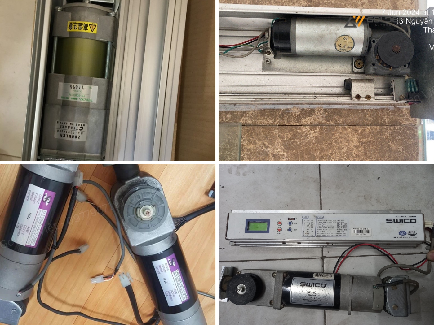 Sửa chữa motor các loại cửa tự động Nabco, Taesung, Swico, Cortech,...
