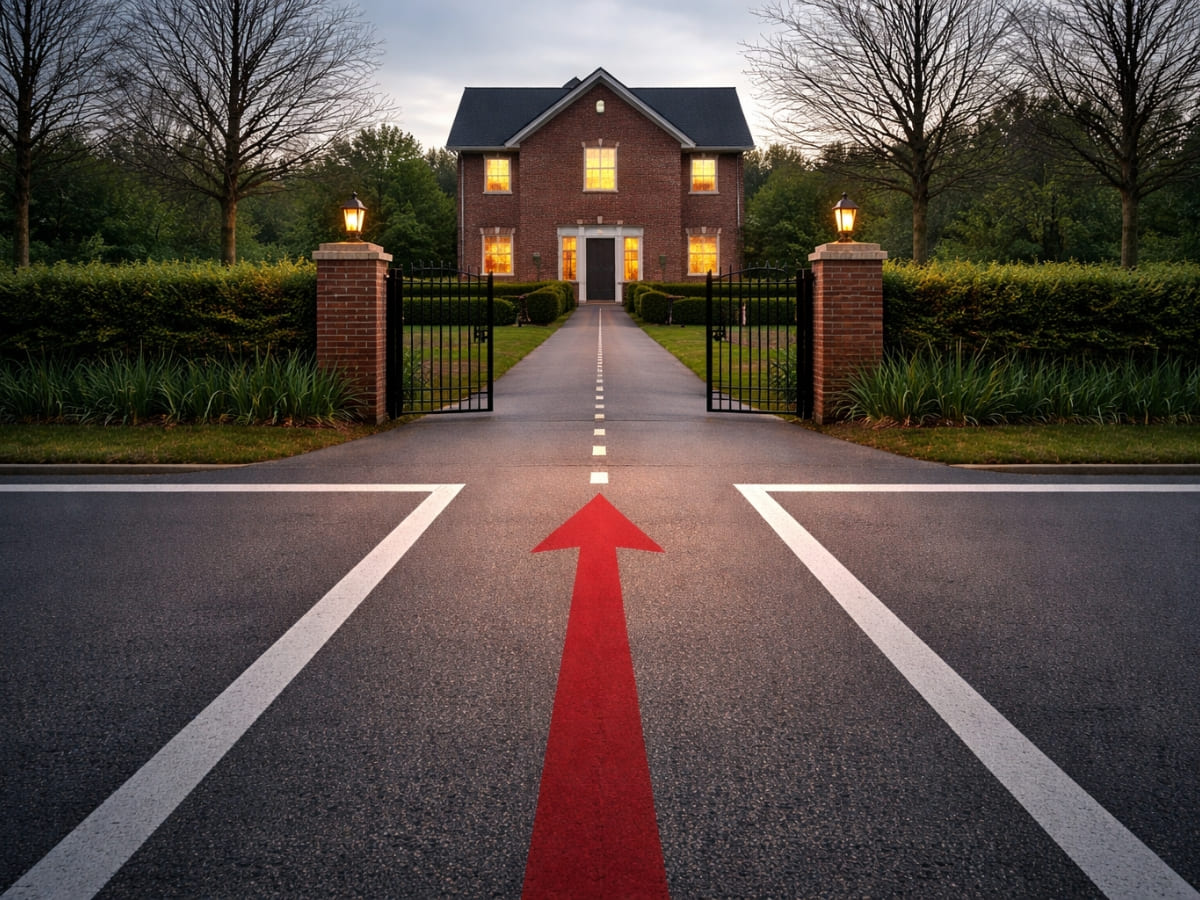 Cổng đối diện ngã ba đường trong phong thủy là thế xấu