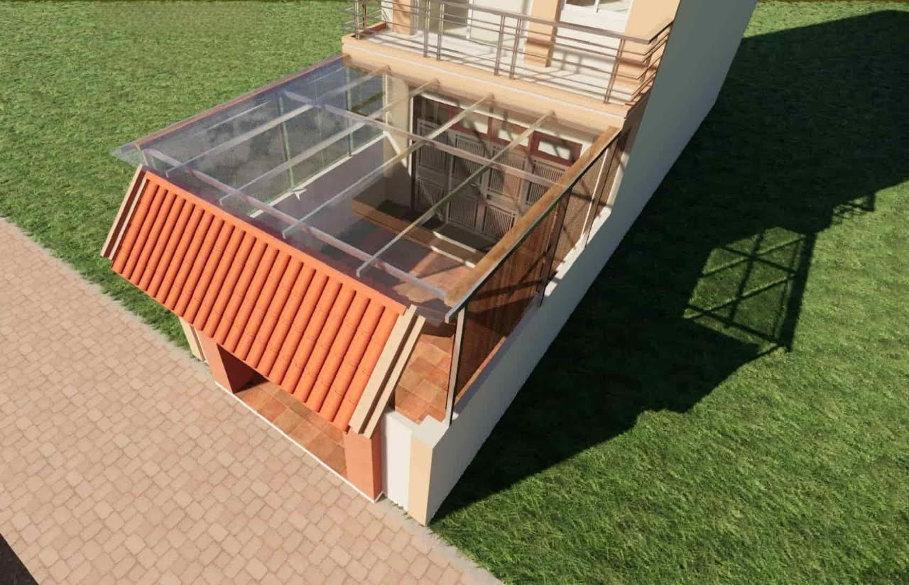 mái che sân trước nhà