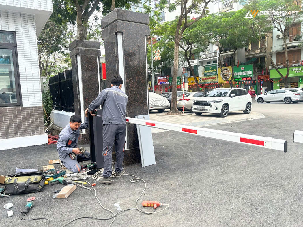 Lắp thanh chắn nhôm 6m cho barie