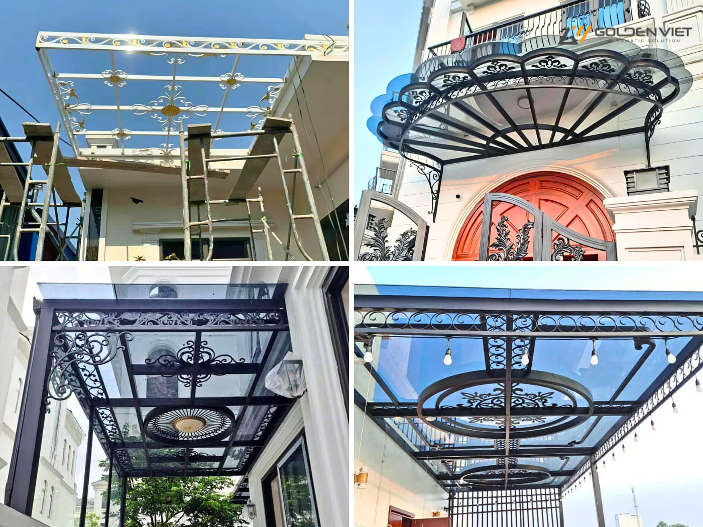 Thi công mái kính các loại 