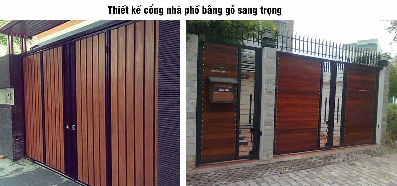 Cổng gỗ sang trọng mã mới 03-04 nhà phố đẹp 