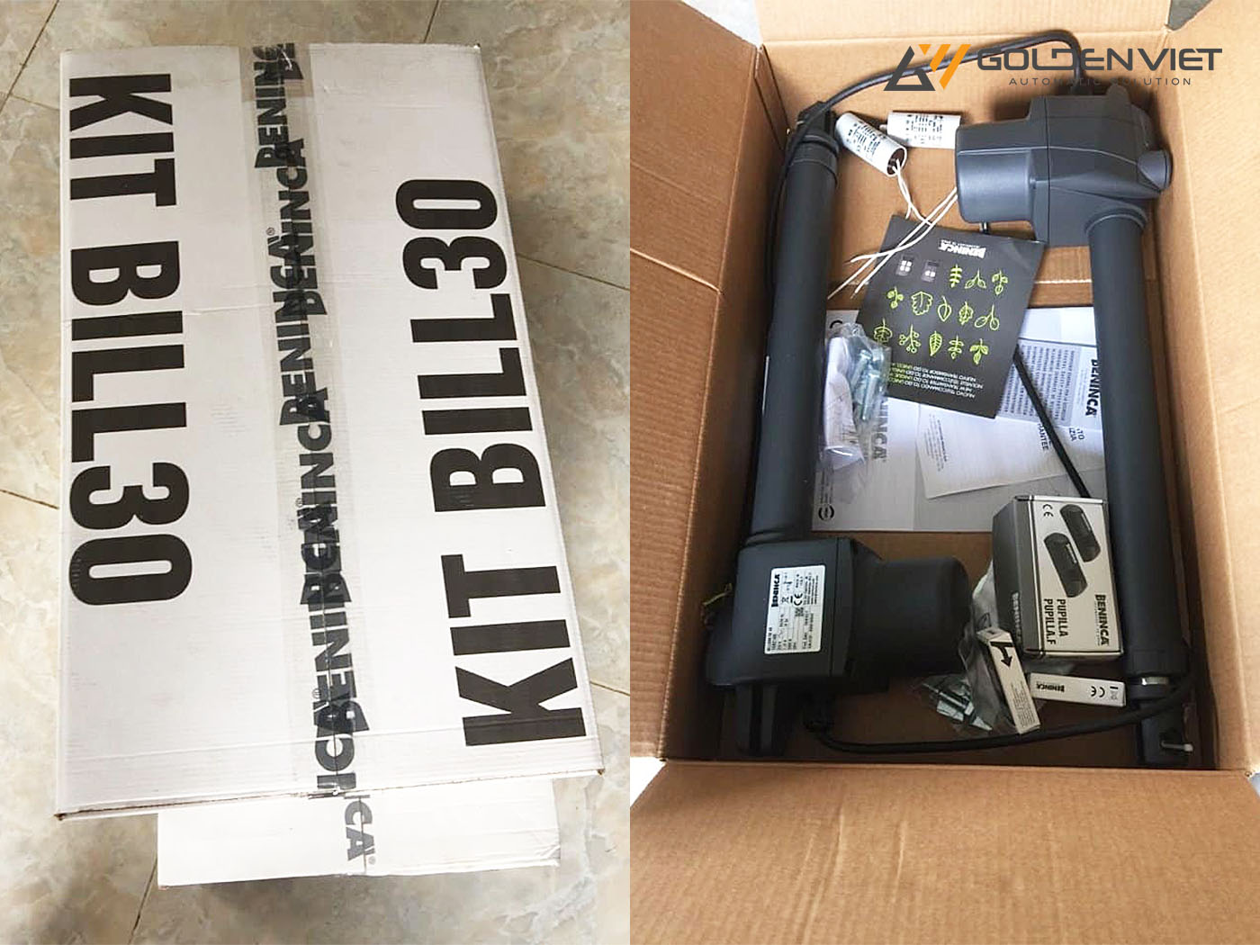 Trọn bộ motor cổng tay đòn Beninca Bill 30M