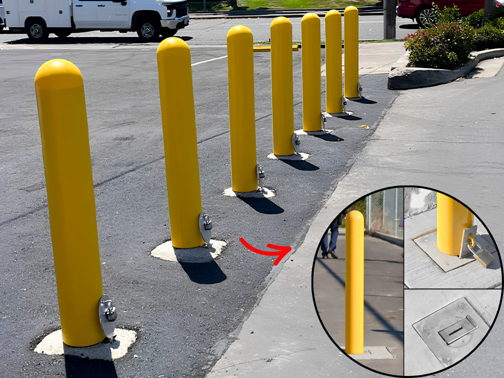 Trụ bollard di động