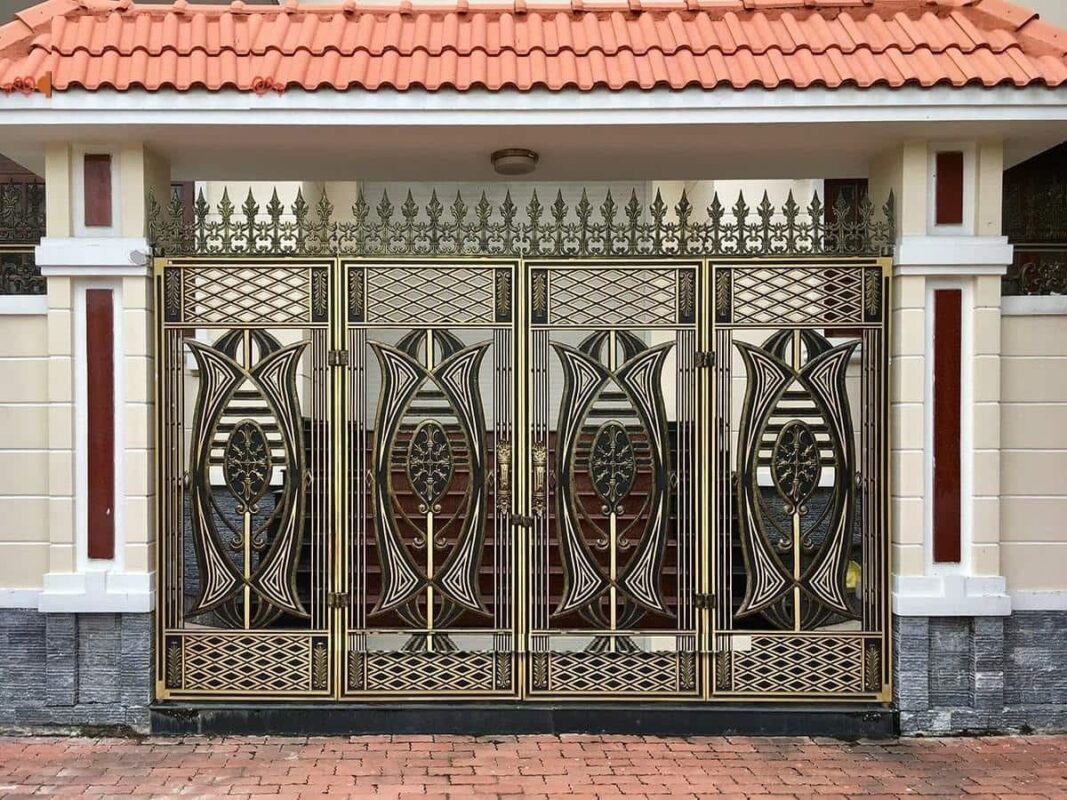 Mẫu trụ nhà cấp 4 có mái che 