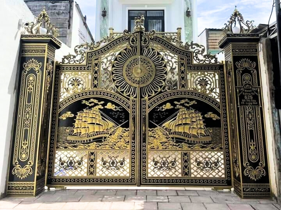 Trụ cổng nhà đẹp không mái