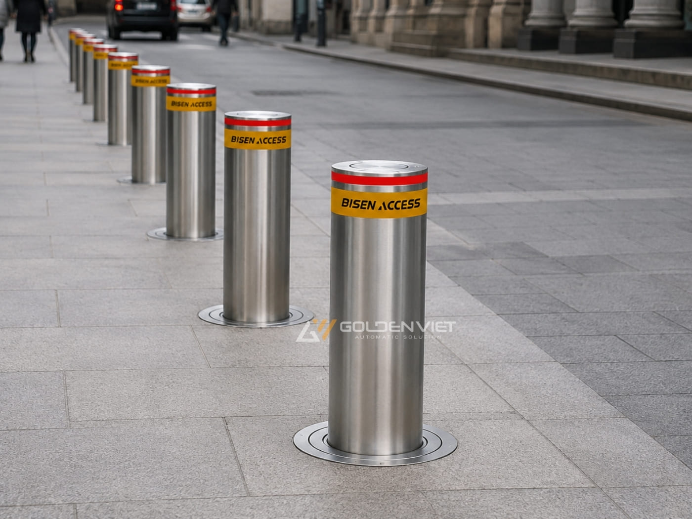 Ứng dụng của trụ bollard tự động thủy lực Bisen SY602R